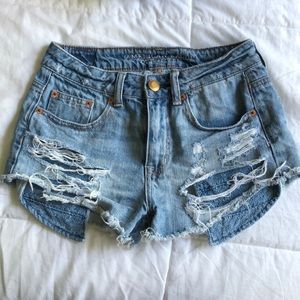 American Eagle high waisted jean shorts